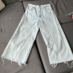 abercrombie ultra high rise crop wide leg jeans